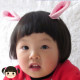 [Hair ornaments modeling series] 1 on 2 into the equipment - Korean version - cute rabbit ears three-dimensional modeling folder / children hairpin / duckbill folder / cross folder / banquet accessories ☆