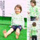 [Summer in spring and summer, autumn and winter bathing seasons can wear children's swimwear series] new Korean version of the tennis pattern children's beach clothes boys hooded long-sleeved sun coat/swimming beach wear ☆S-XL