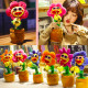 [Music Series] cute and funny swaying sunflowers, voluptuous flowers, dancing saxophone, sunflower, ☆ 60 music playback ☆
