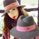 M letter hat Hat Korea autumn and winter England jazz big black cap / fisherman hat / sun hat